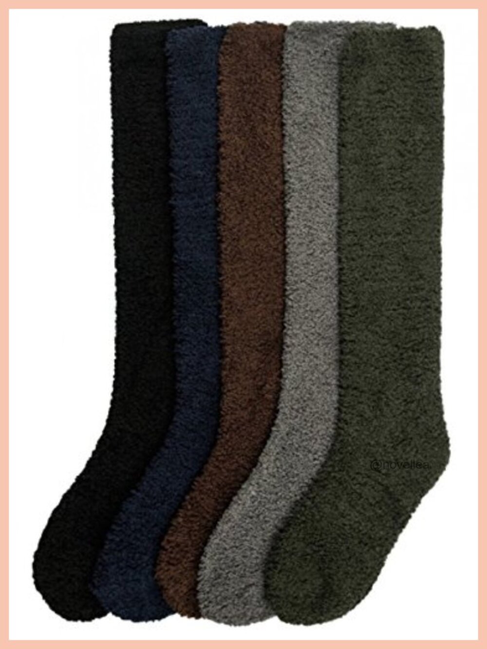 Women's Fleece Plush Knee High Socks 6 Pack Soft Cozy